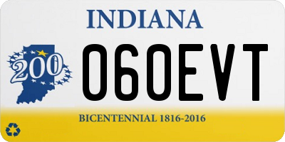 IN license plate 060EVT