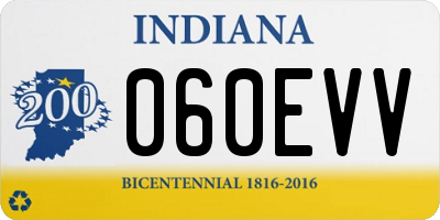 IN license plate 060EVV