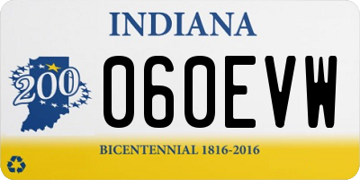 IN license plate 060EVW