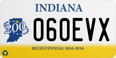 IN license plate 060EVX