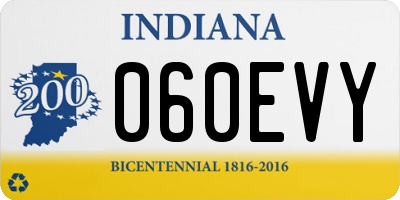 IN license plate 060EVY