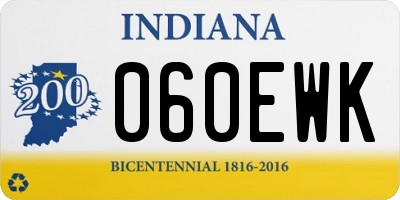IN license plate 060EWK