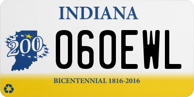 IN license plate 060EWL