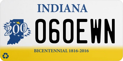 IN license plate 060EWN