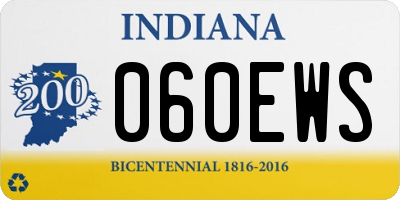 IN license plate 060EWS