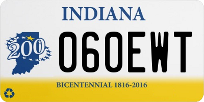 IN license plate 060EWT