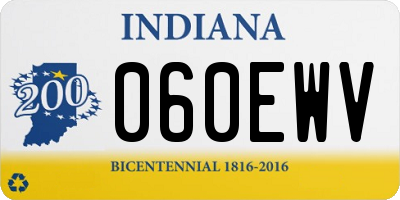 IN license plate 060EWV