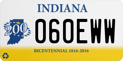 IN license plate 060EWW