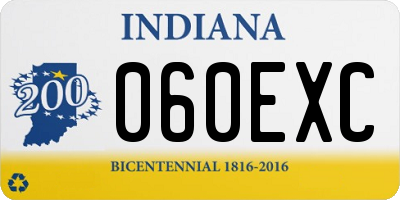 IN license plate 060EXC