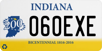IN license plate 060EXE