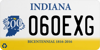IN license plate 060EXG