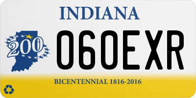 IN license plate 060EXR