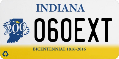 IN license plate 060EXT