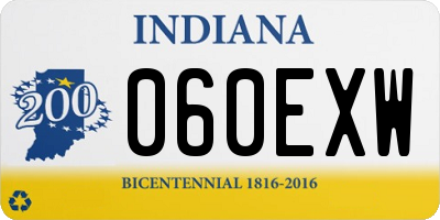IN license plate 060EXW