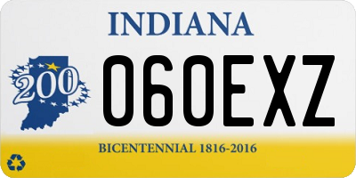 IN license plate 060EXZ
