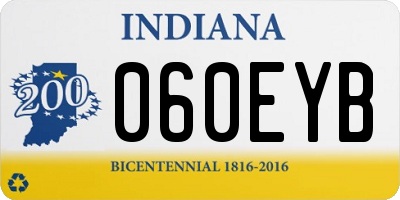 IN license plate 060EYB