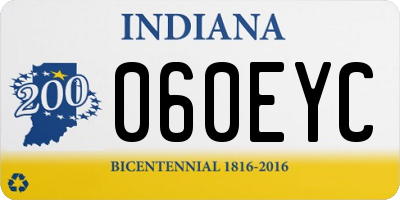 IN license plate 060EYC