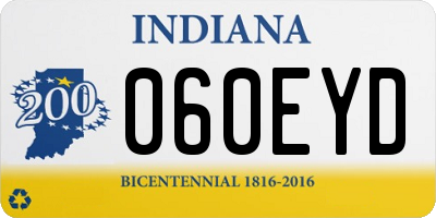 IN license plate 060EYD