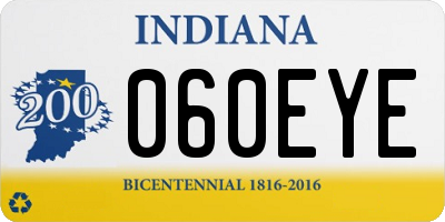 IN license plate 060EYE