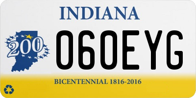 IN license plate 060EYG