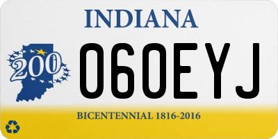 IN license plate 060EYJ