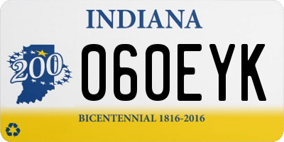 IN license plate 060EYK