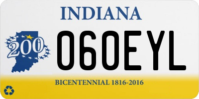 IN license plate 060EYL