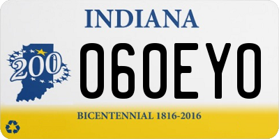 IN license plate 060EYO