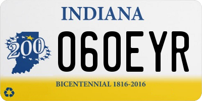 IN license plate 060EYR
