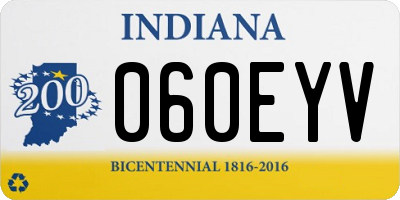 IN license plate 060EYV