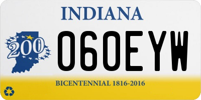 IN license plate 060EYW