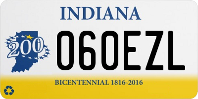 IN license plate 060EZL