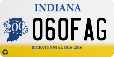 IN license plate 060FAG