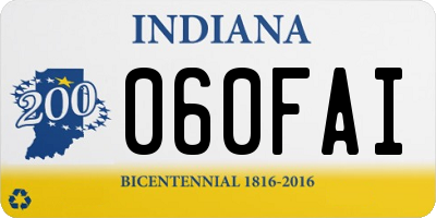 IN license plate 060FAI