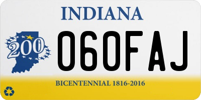 IN license plate 060FAJ