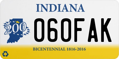 IN license plate 060FAK