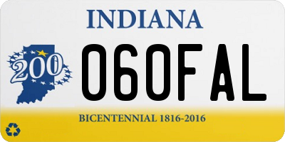 IN license plate 060FAL