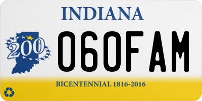 IN license plate 060FAM