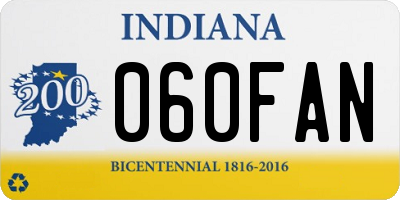 IN license plate 060FAN