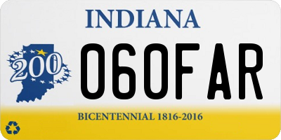 IN license plate 060FAR