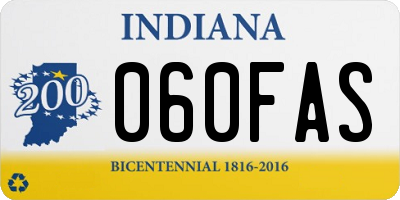 IN license plate 060FAS