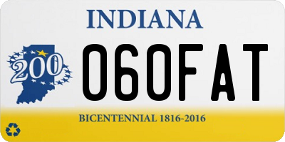 IN license plate 060FAT