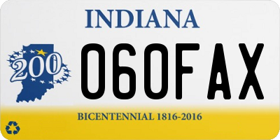 IN license plate 060FAX