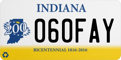 IN license plate 060FAY