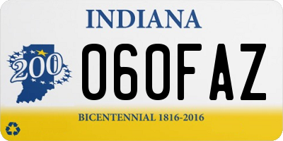 IN license plate 060FAZ