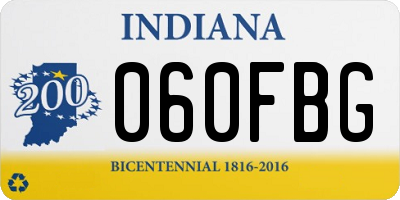 IN license plate 060FBG