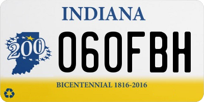 IN license plate 060FBH