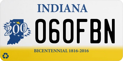 IN license plate 060FBN
