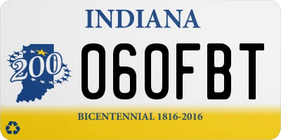 IN license plate 060FBT