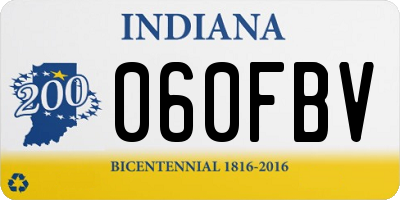 IN license plate 060FBV